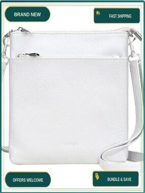 Genuine Leather Crossbody Bag Small Travel Purse Adjustable Strap